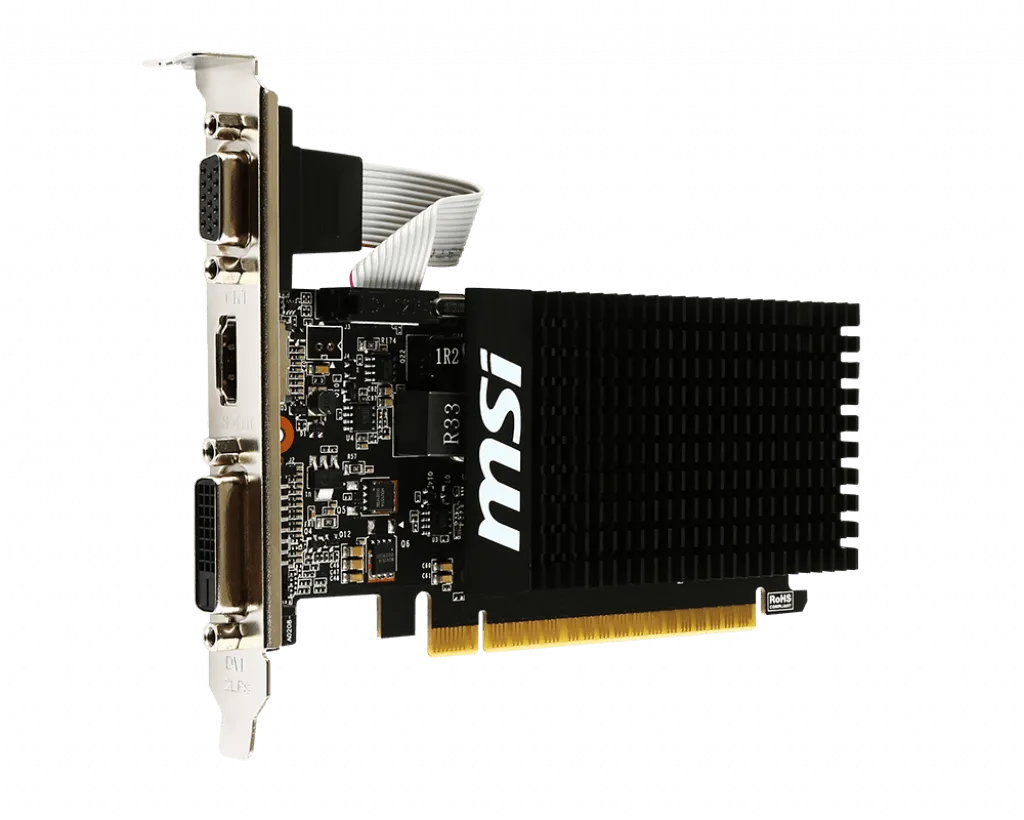 Видеокарта MSI GeForce GT 710, 2GB DDR3 64-bit 1xVGA 1xDVI 1xHDMI GT 710 2GD3H LP — фото 3