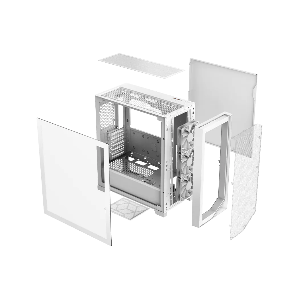 Корпус PCCooler C3D510 WH ARGB EATX/ATX/mATX/ITX USB3.0, 2xUSB2.0 White — фото 4