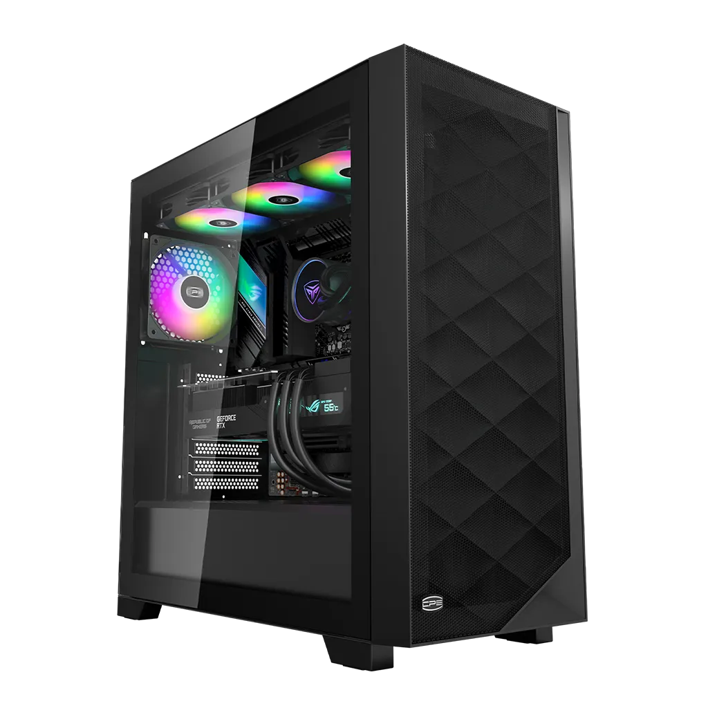 Корпус PCCooler C3D510 BK ARGB EATX/ATX/mATX/ITX USB3.0, 2xUSB2.0 Black — фото 2