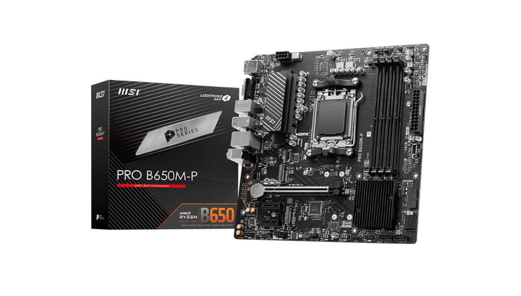 Материнская плата MSI PRO B650M-P AM5 4xDDR5 4xSATA3 RAID 2xM.2 HDMI DP mATX