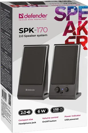 Колонки стерео Defender SPK-170 Черные USB — фото 6