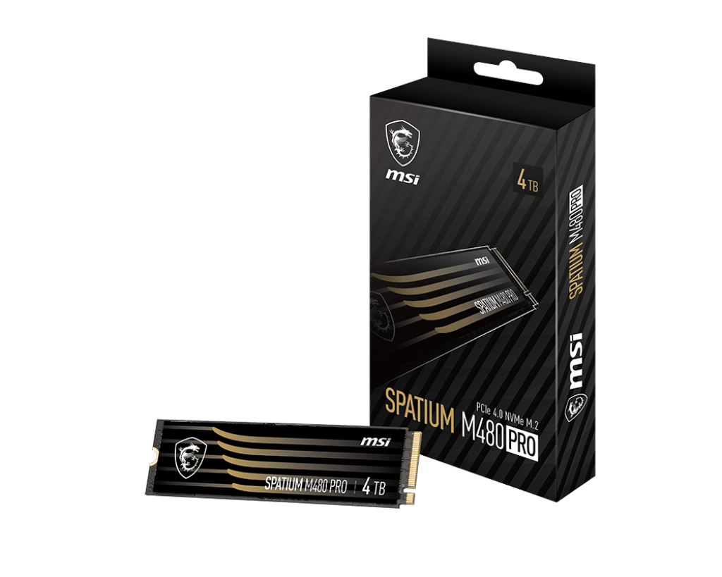 Твердотельный накопитель 4000Gb SSD MSI SPATIUM M480 PRO PCIe NVMe R7400Mb/s W7000MB/s SPATIUM M480
