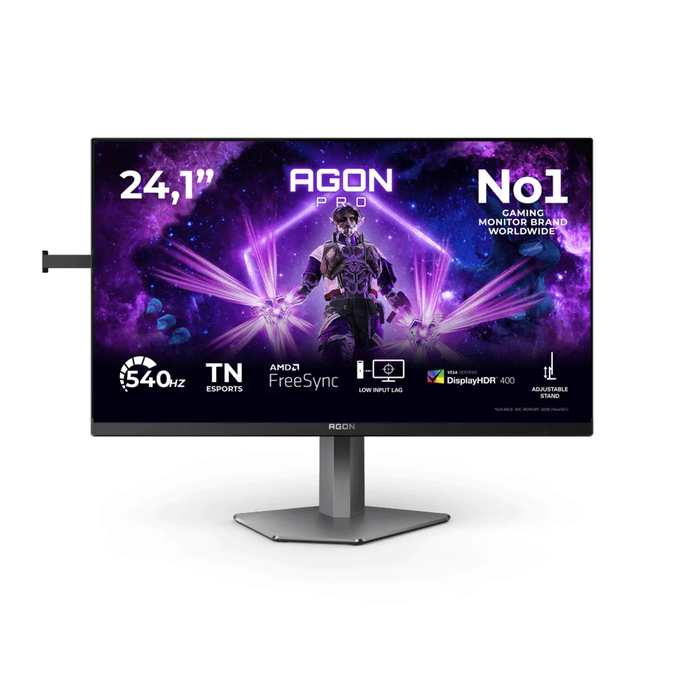 Монитор Игровой 24,1" AOC AG246FK TN 1920x1080 540Hz 0,3ms 400cd/m2 1000:1 2xHDMI DP 4xUSB Черный