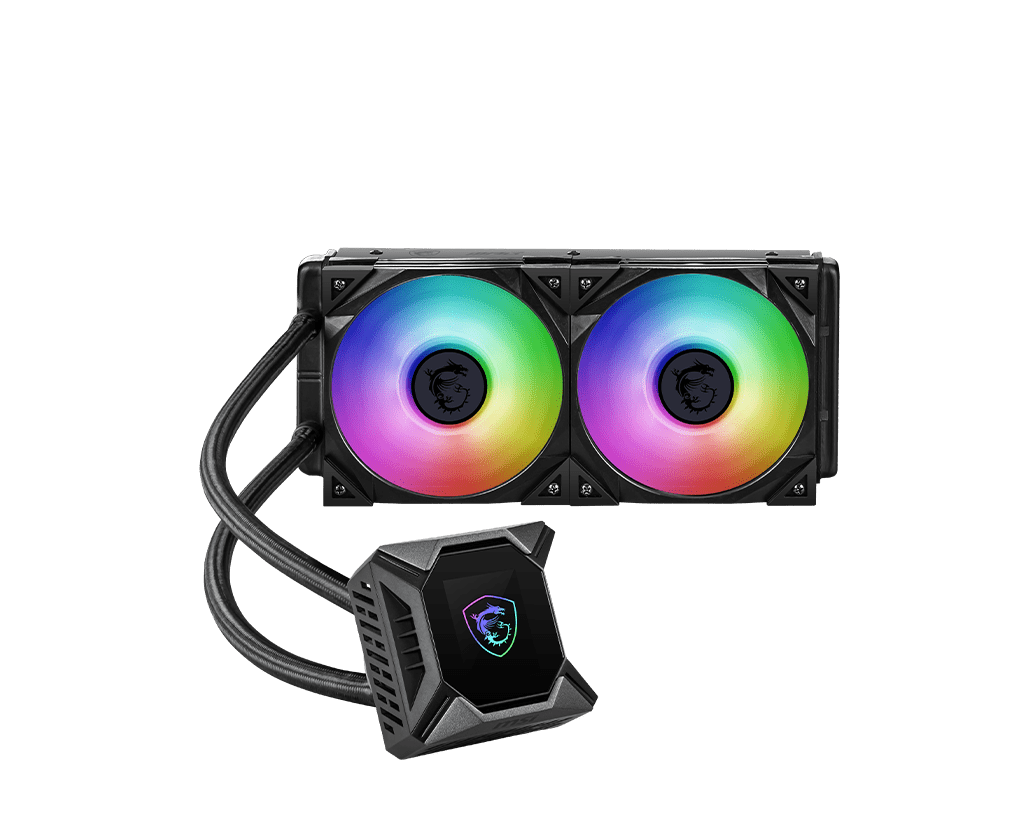 Водяное охлаждение для CPU MSI MPG CORELIQUID K240 V2. Socket Intel/AMD, 4pin, Fan 2x120см, ARGB