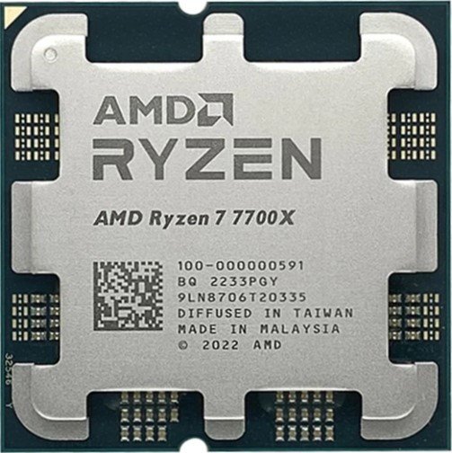 Процессор AMD Ryzen 7 7700X 4,5Гц (5,4ГГц Turbo) 8C/16T 32MB L3 105W-142W AM5 OEM 100-000000591