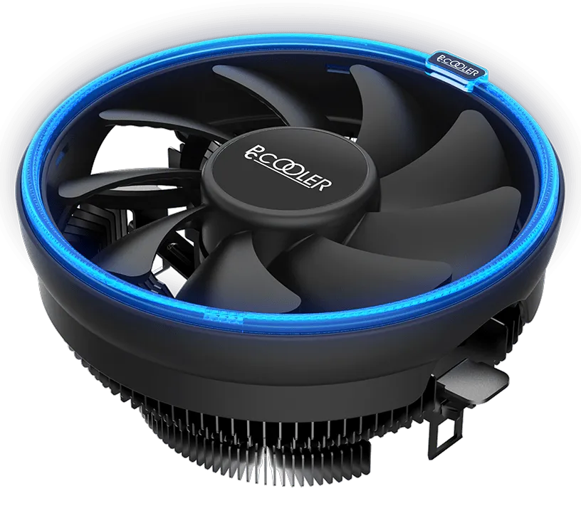 Вентилятор для процессора PCCooler E126M B Blue Led TDP 100W 4-pin 1700/1200/115x/AM5/AM4/AM3 Черный