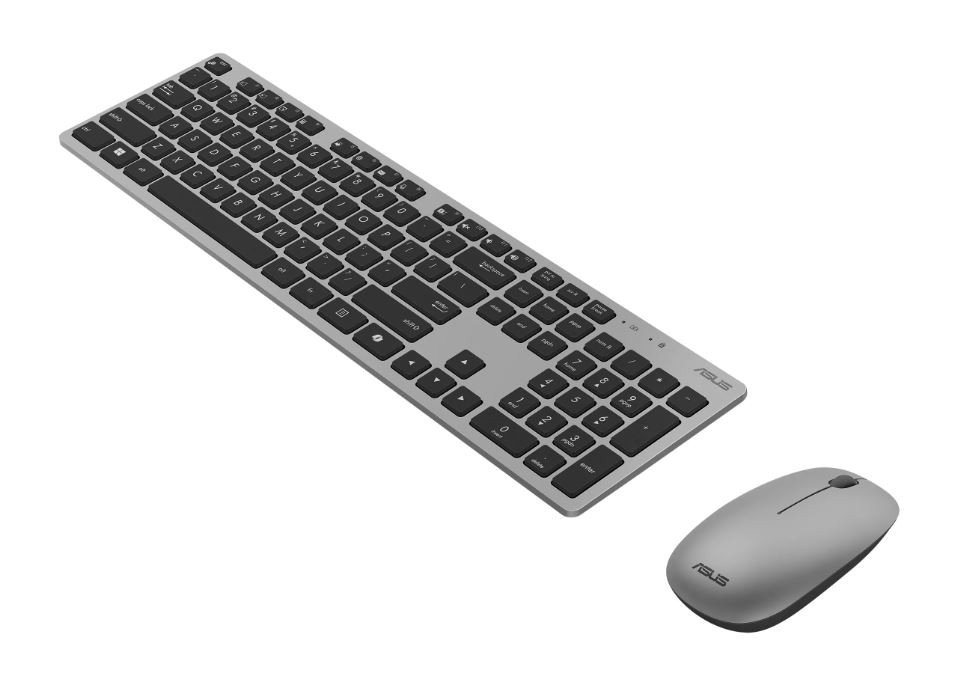 Клавиатура и манипулятор Asus W5000 Wireless Keyboard and Mouse Set Grey (90XB0430-BKM330)
